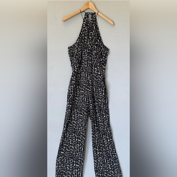 Banana Republic Jumpsuit Romper Women Size 8 Black White - Picture 2 of 8